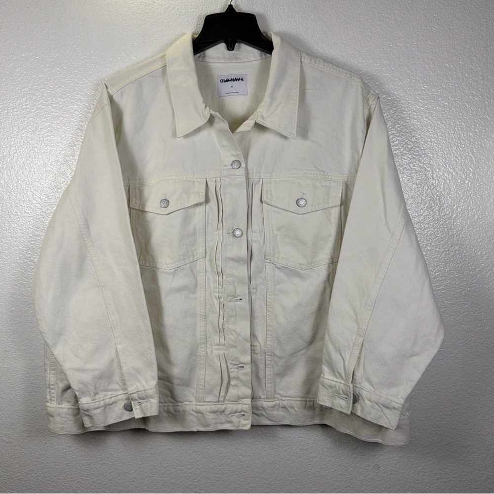 Old Navy Women's White Denim Jacket
4X Big & Tall Button Pockets Casual
